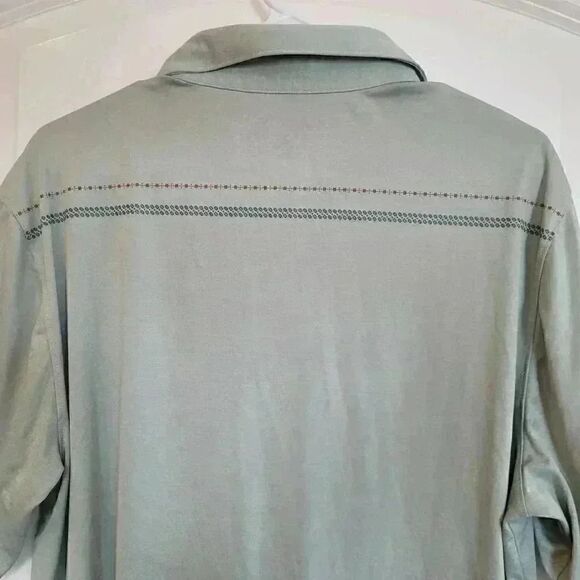 Greg Norman Men's Sage Green Polyester Polo Golf Shirt - Picture 7 of 7